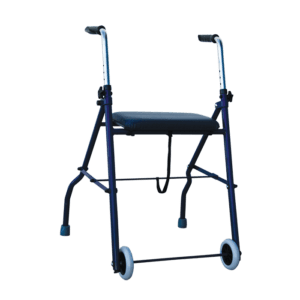 Déambulateur 2 roues 216112R, déambulateur stable et solide, armature rigide, quatre pieds avec capuchons antidérapants, idéal pour ceux qui ont besoin d’un soutien stable pour marcher.”