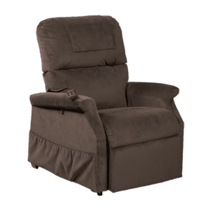 "Fauteuil Releveur Premium 2 Moteurs, référence produit 1050. Confortable et pratique, ce fauteuil compact offre un soutien parfait du dos et assure la continuité entre l’assise et le repose-jambes. Combinaison infinie de positions grâce à ses 2 moteurs. Revêtement en velours soft touch anti allergies et haute résistance aux frottements."