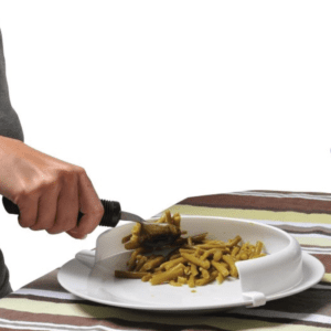 Assiette à Rebord Incurvé, assiette pratique avec rebord pour faciliter la prise des repas