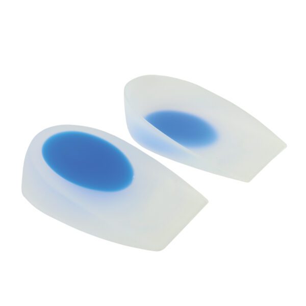 Talonnette silicone DONJOY, conçue pour absorber les chocs et amortir l'impact talon/sol. Idéale pour soulager la douleur et réduire la sensation d'inconfort en cas d'épine calcanéenne, de fasciite plantaire et de tendinites achilléennes