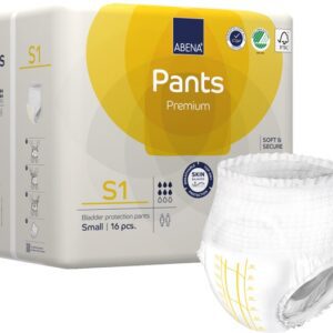 Découvrez les ABENA Pants S1 Premium, adaptés aux tailles 60-90cm et avec une capacité d'absorption de 1400ml. Référence 1000021318. Offrez une protection supérieure et un confort optimal. Commandez dès maintenant chez medicsante cabestany