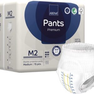 Découvrez les ABENA Pants M2 Premium, adaptés aux tailles 80-110cm et avec une capacité d'absorption de 1900ml. Référence 1000021323. Offrez une protection supérieure et un confort optimal. Commandez dès maintenant au meilleur prix chez medicsante