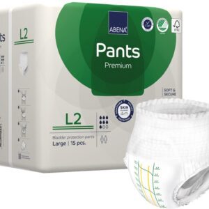 Découvrez les ABENA Pants L2 Premium, adaptés aux tailles 100-140cm et avec une capacité d'absorption de 1900ml. Référence 1000021326. Offrez une protection supérieure et un confort optimal. Commandez dès maintenant !medicsante