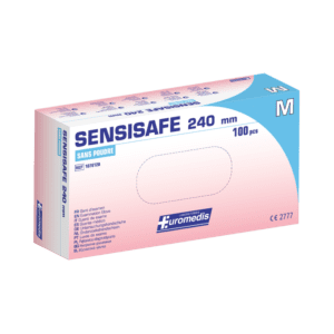 Gant d'examen sans latex NP Sensisafe taille M (Réf. 107612A) : Gants d'examen sans latex de taille M, confortables et sûrs, par Sensisafe.