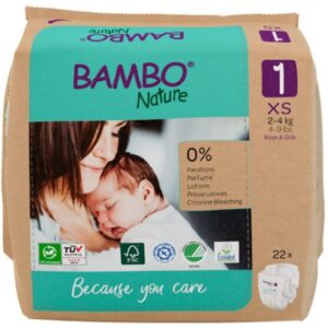 Découvrez les couches Bambo Nature Papier de taille T1, adaptées aux bébés pesant de 2 à 4 kg. Référence : 1000021511. Fabriquées avec des matériaux respectueux de l'environnement et de la peau de bébé. Commandez dès maintenant sur medicsante.fr